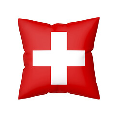 Image showing Pillow with the flag of Switzerland