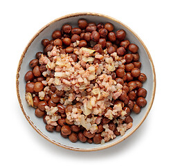 Image showing bowl of boiled gray peas