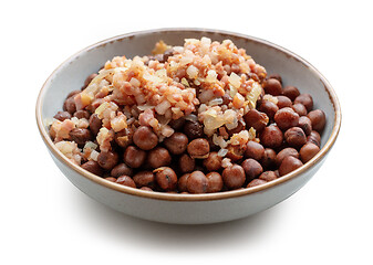 Image showing bowl of boiled gray peas