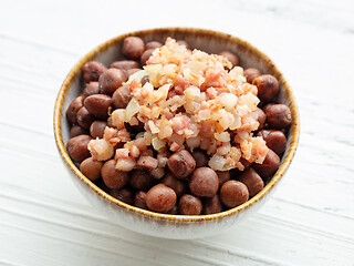 Image showing bowl of boiled gray peas