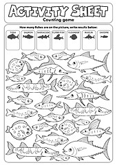 Image showing Activity sheet counting game topic 3