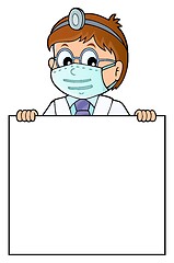 Image showing Doctor holding blank panel topic image 1