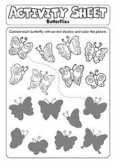 Image showing Activity sheet butterflies 1