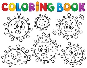 Image showing Coloring book viruses set 1