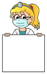 Image showing Doctor holding blank panel topic image 2
