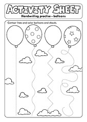 Image showing Activity sheet handwriting practise topic 1