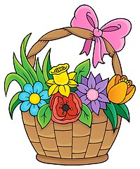 Image showing Flower basket theme image 1