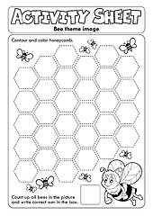 Image showing Activity sheet bee theme 2