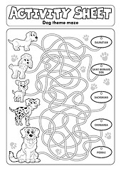 Image showing Activity sheet dog theme 1