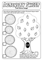 Image showing Activity sheet tree theme 1