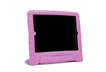 Image showing Tablet in a bright cover, designed for children