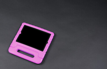 Image showing Tablet in a bright cover, designed for children