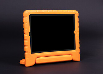 Image showing Tablet in a bright cover, designed for children