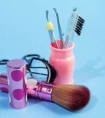 Image showing Foundation Makeup Brush Shows Applicator Applicators And Cosmetology 