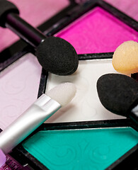 Image showing Cosmetic Eye Makeup Shows Beauty Products And Cosmetology 