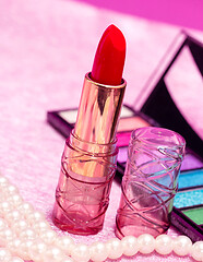 Image showing Cosmetic Lipstick Indicates Make Up And Cosmetology 