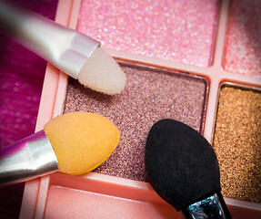 Image showing Eye Shadow Brushes Means Make Up And Eyes 