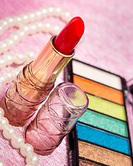 Image showing Lipstick And Makeup Indicates Beauty Products And Facial 