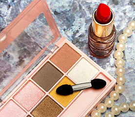 Image showing Makeup And Lipstick Represents Eye Shadow And Beauty 