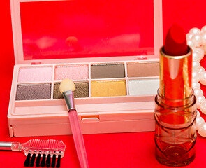 Image showing Lipstick Cosmetics Shows Make Ups And Face 