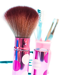 Image showing Makeup Foundation Brush Shows Beauty Products And Cosmetic 