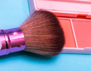 Image showing Makeup Brush Represents Glamour Applicator And Brushes 