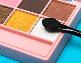 Image showing Eyeshadow Makeup Brush Means Beauty Product And Applicator 