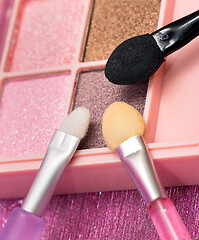 Image showing Eye Shadow Brushes Shows Make Ups And Eyes 