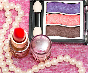 Image showing Cosmetics Makeup Represents Beauty Products And Cosmetology 