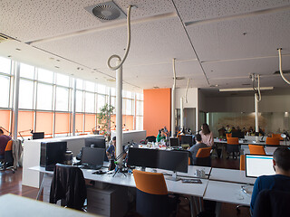 Image showing busy coworking office space