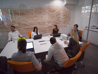 Image showing Startup business team at a meeting