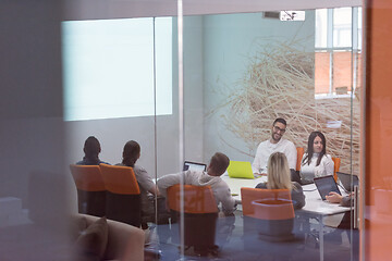 Image showing Startup business team at a meeting