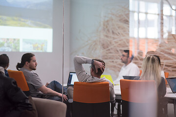 Image showing Startup business team at a meeting