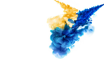 Image showing abstract formed by color dissolving in water