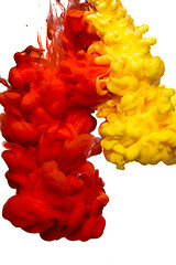 Image showing abstract formed by color dissolving in water