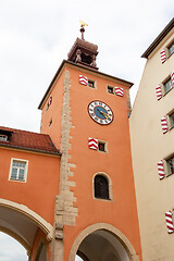 Image showing historic building in Bamberg Germany with clock