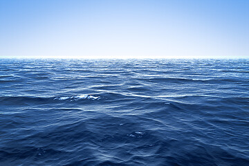 Image showing wide ocean waves horizon background