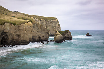 Image showing Tunnel Beach New Zealand