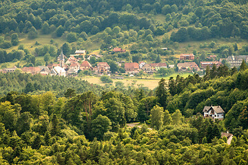 Image showing aerial view from Haut-Koenigsbourg in France