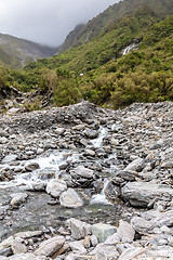 Image showing Riverbed of the Franz Josef Glacier, New Zealand