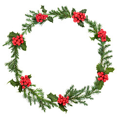 Image showing Holly and Juniper Wreath