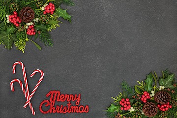 Image showing Merry Christmas Background Border 