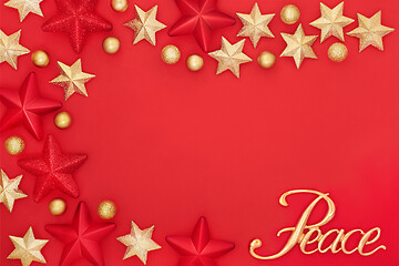 Image showing Christmas Peace and Star Background