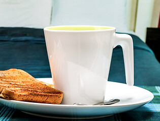 Image showing Coffee And Toast Represents Meal Time And Beverages 
