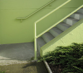 Image showing green staircase