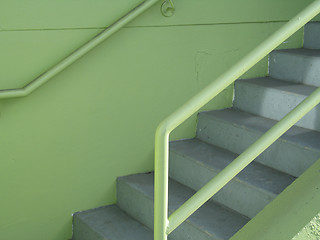Image showing green staircase