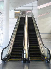 Image showing black escalator