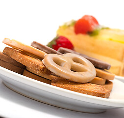 Image showing Delicious Biscuits Shows Cookies Plate And Appetizing 