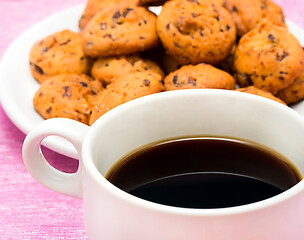 Image showing Coffee Break Cookies Indicates Cracker Coffees And Crackers 