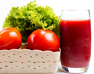 Image showing Tomato And Juice Means Refresh Thirsty And Refreshment 